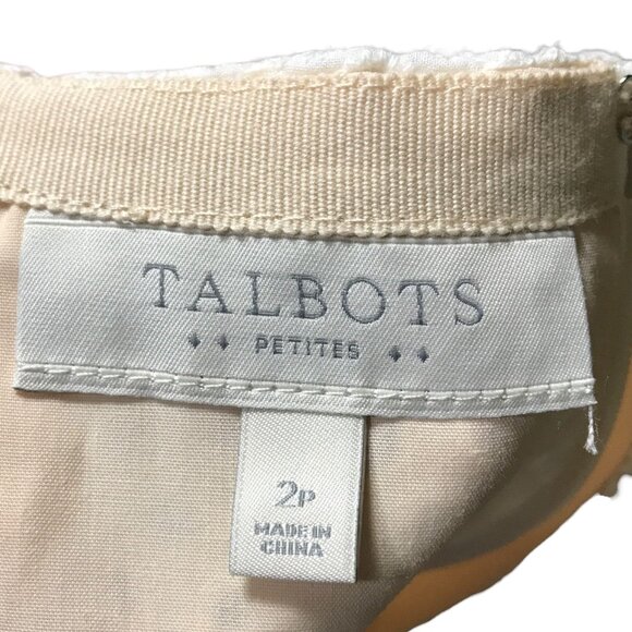 Talbots Nude with White eyelet overlay‎ Pencil Skirt - Picture 4 of 4